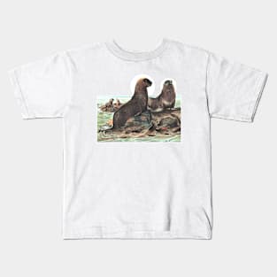 Seal and Sea Lion in the Ocean Kids T-Shirt